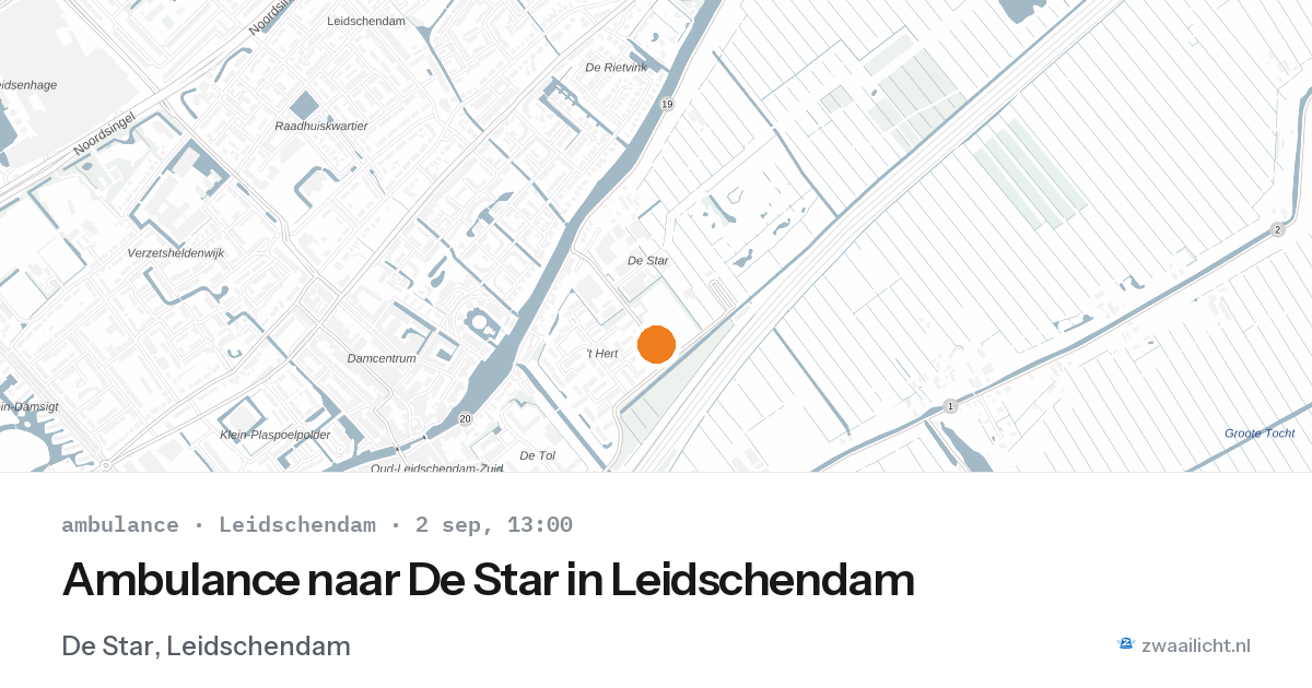 Ambulance naar De Star in Leidschendam — 2 sep 2026