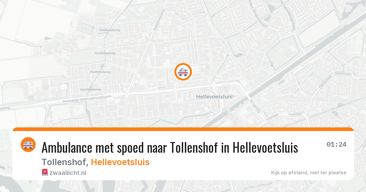 Ambulance met spoed naar Tollenshof in Hellevoetsluis — 2 jun 2026