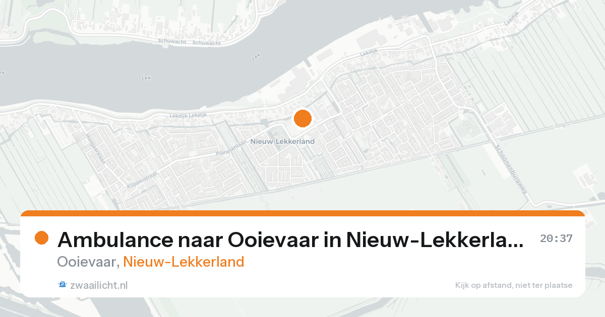 Ambulance naar Ooievaar in Nieuw-Lekkerland — 30 jan 2026
