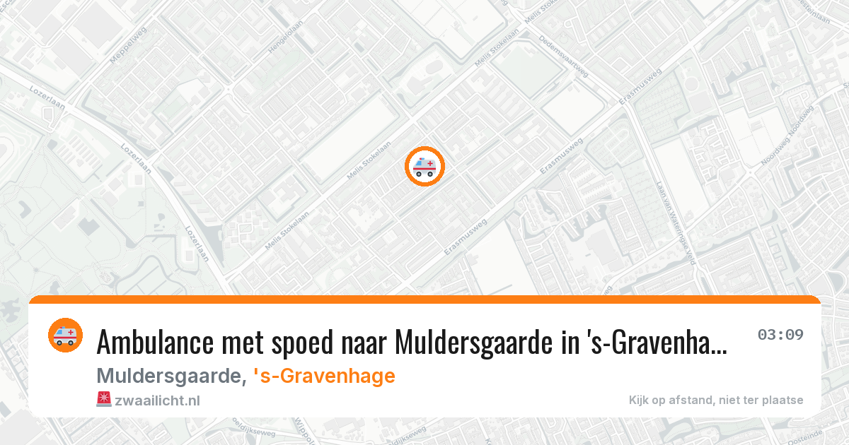 Ambulance met spoed naar Muldersgaarde in 's-Gravenhage — 24 mei 2026
