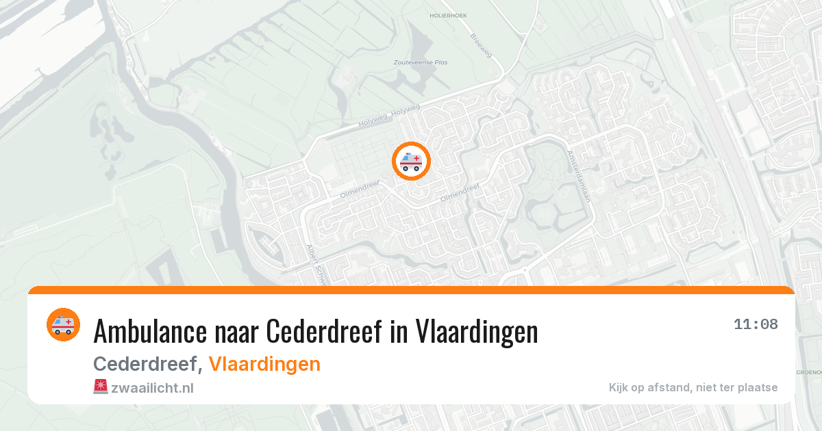 Ambulance naar Cederdreef in Vlaardingen — 10 jun 2026