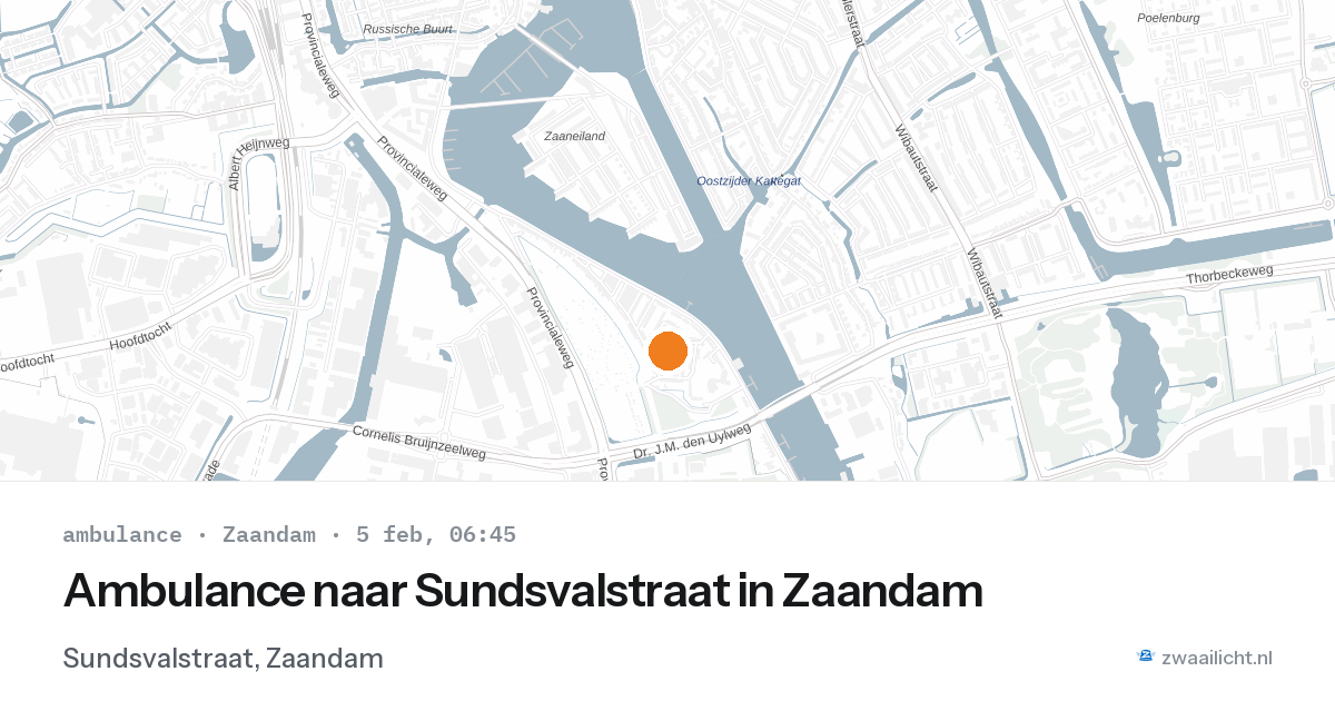 Ambulance naar Sundsvalstraat in Zaandam — 5 feb 2026