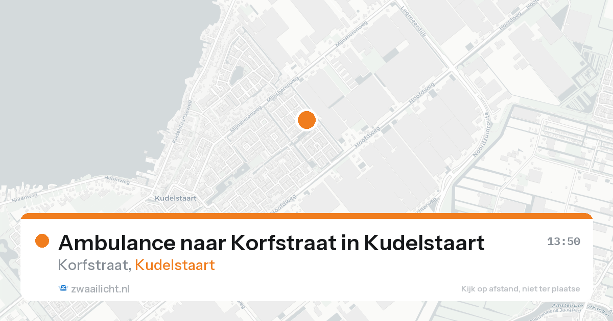 Ambulance naar Korfstraat in Kudelstaart — 10 jun 2026