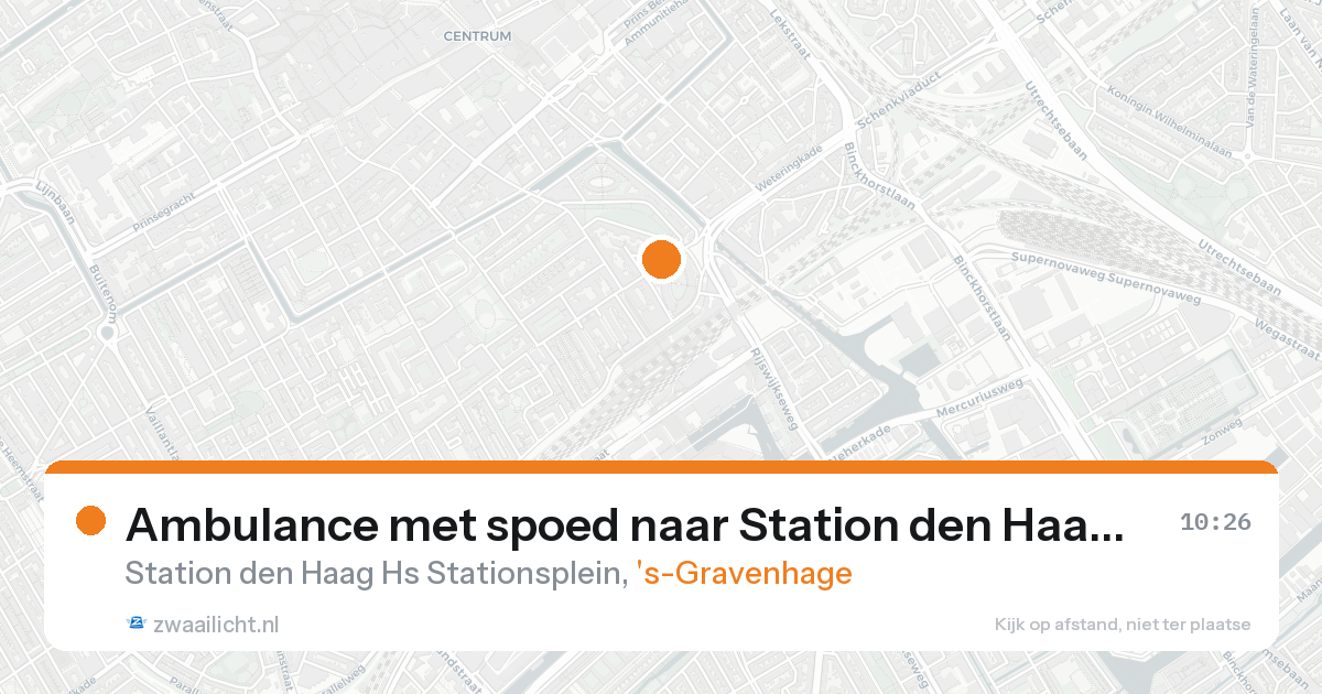 Ambulance met spoed naar Station den Haag Hs Stationsplein in 's-Gravenhage — 8 feb 2026