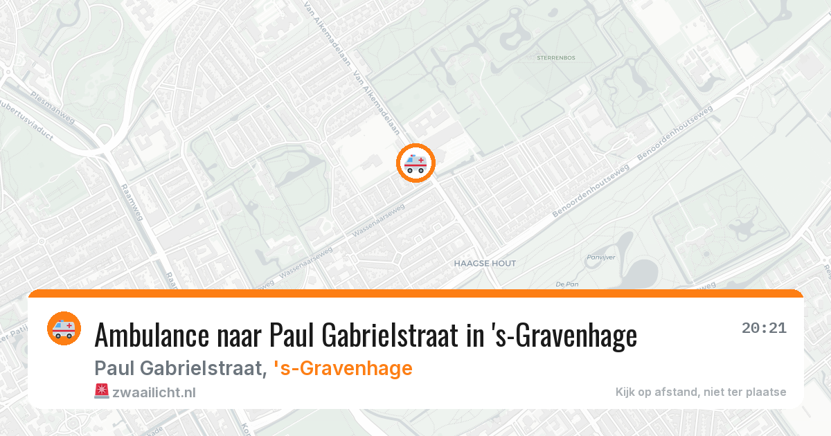Ambulance naar Paul Gabrielstraat in 's-Gravenhage — 22 mrt 2026