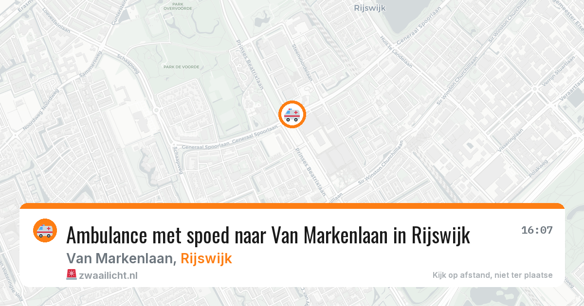Ambulance met spoed naar Van Markenlaan in Rijswijk — 27 jun 2026