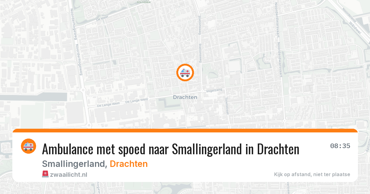 Ambulance met spoed naar Smallingerland in Drachten — 7 aug 2026
