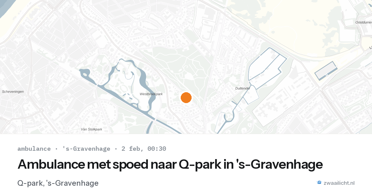 Ambulance met spoed naar Q-park in 's-Gravenhage — 1 feb 2026