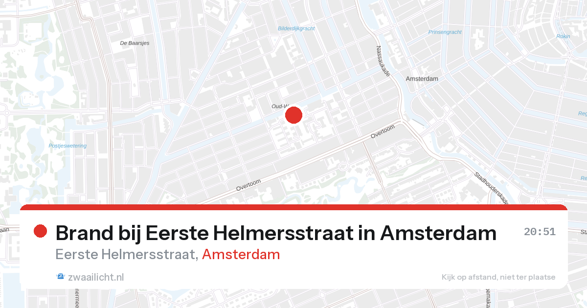 Brand bij Eerste Helmersstraat in Amsterdam — 27 aug 2026