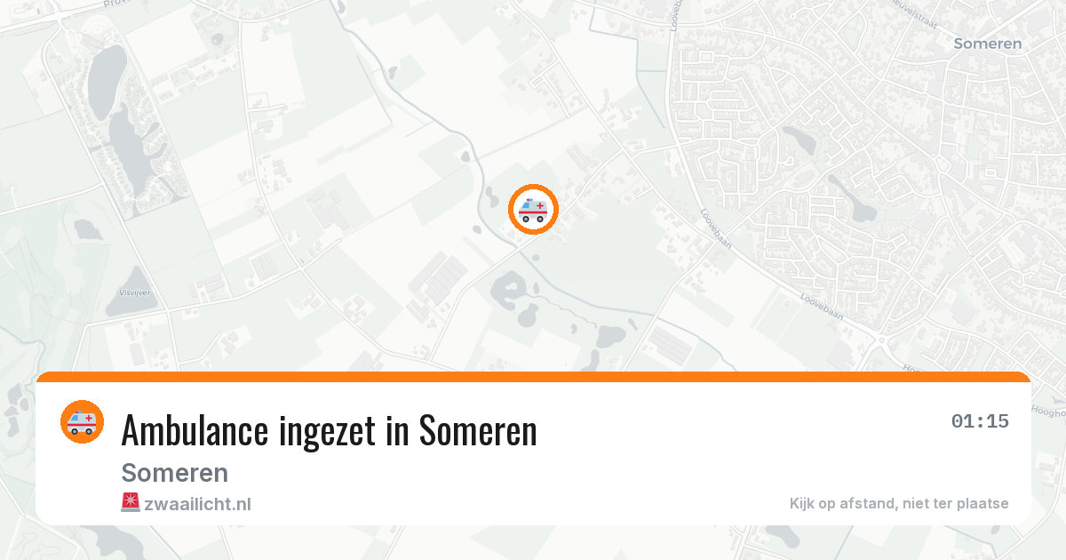 Ambulance ingezet in Someren — 10 aug 2026