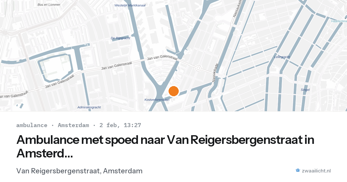 Ambulance met spoed naar Van Reigersbergenstraat in Amsterdam — 2 feb 2026