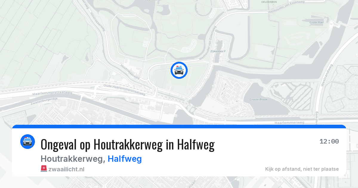 Ongeval op Houtrakkerweg in Halfweg — 21 mrt 2026