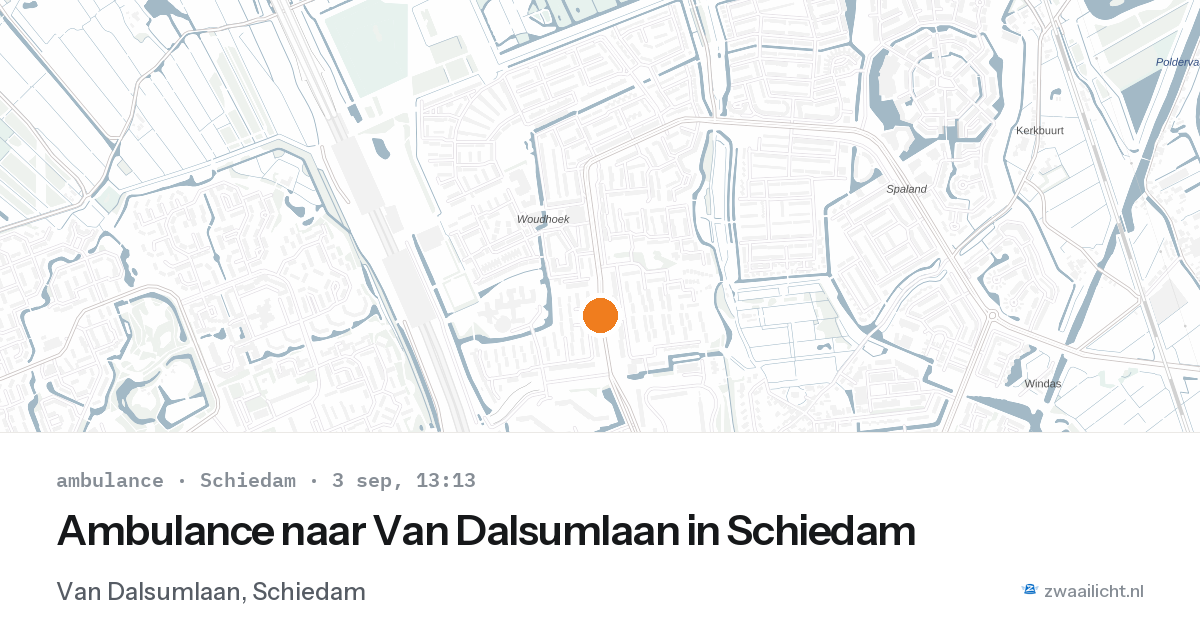 Ambulance naar Van Dalsumlaan in Schiedam — 3 sep 2026