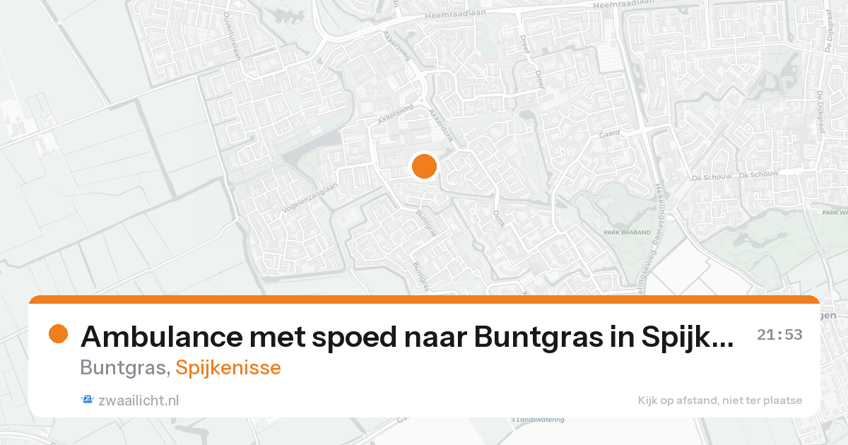 Ambulance met spoed naar Buntgras in Spijkenisse — 23 aug 2026