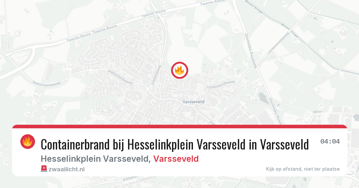 Containerbrand bij Hesselinkplein Varsseveld in Varsseveld — 18 apr 2026