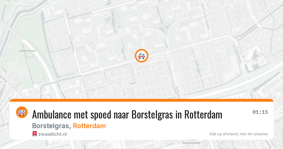 Ambulance met spoed naar Borstelgras in Rotterdam — 13 jun 2026