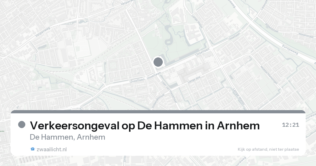 Verkeersongeval op De Hammen in Arnhem — 19 aug 2026