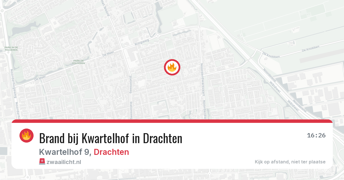 Brand bij Kwartelhof in Drachten — 19 mei 2026