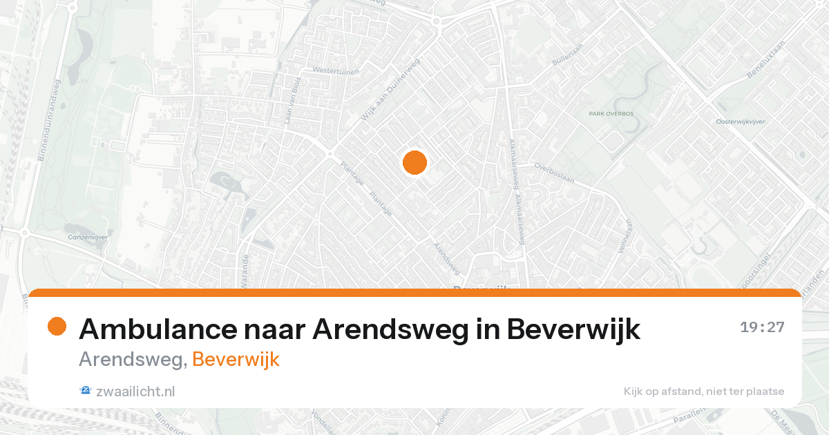 Ambulance naar Arendsweg in Beverwijk — 17 aug 2026