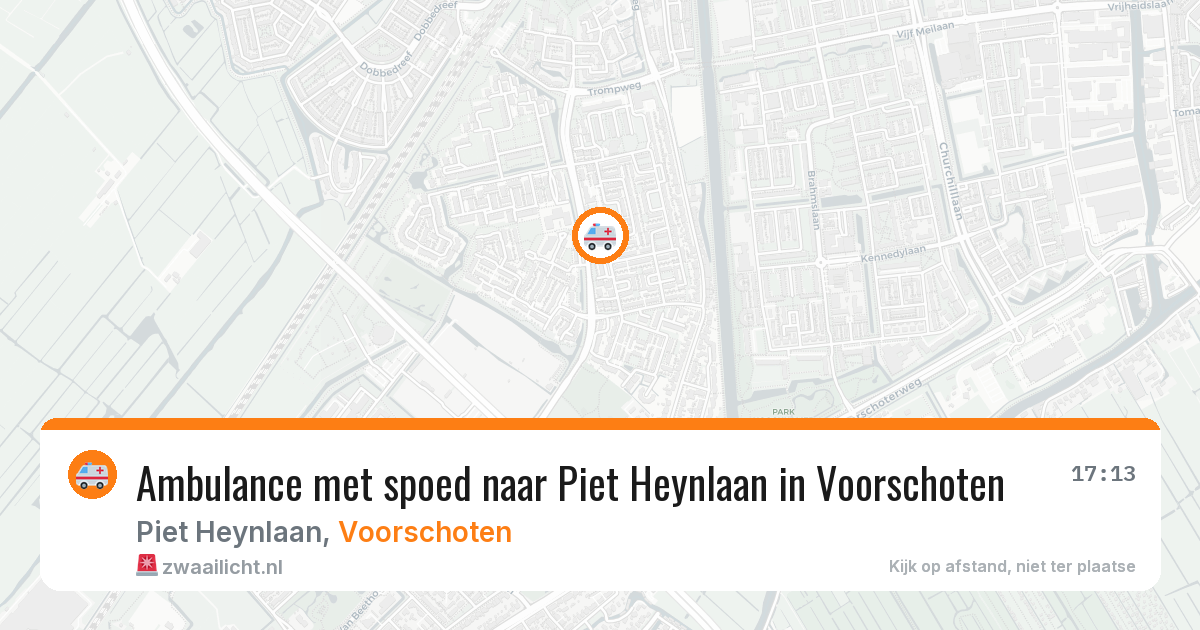 Ambulance met spoed naar Piet Heynlaan in Voorschoten — 6 jul 2026