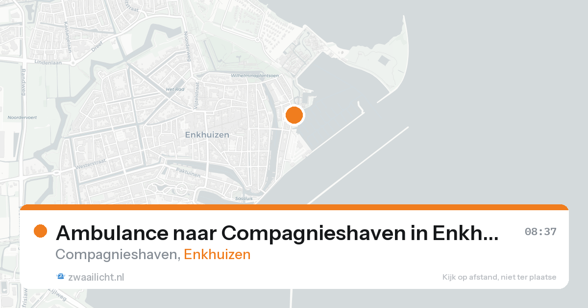 Ambulance naar Compagnieshaven in Enkhuizen — 14 aug 2026
