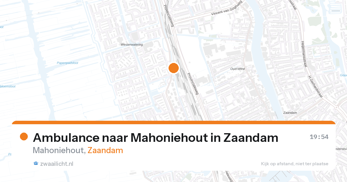 Ambulance naar Mahoniehout in Zaandam — 10 aug 2026