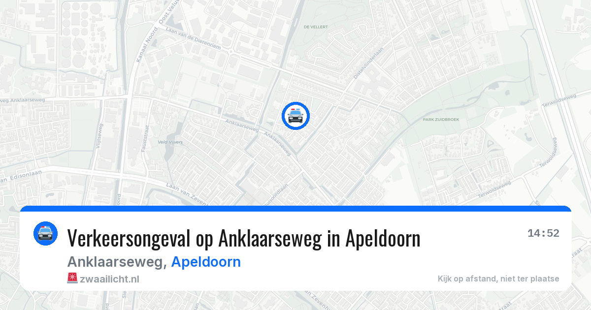 Verkeersongeval op Anklaarseweg in Apeldoorn — 25 mrt 2026