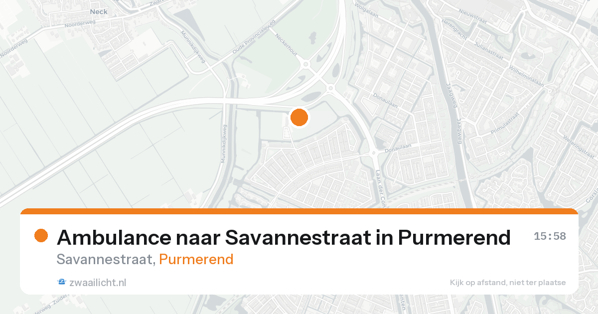 Ambulance naar Savannestraat in Purmerend — 21 mei 2026