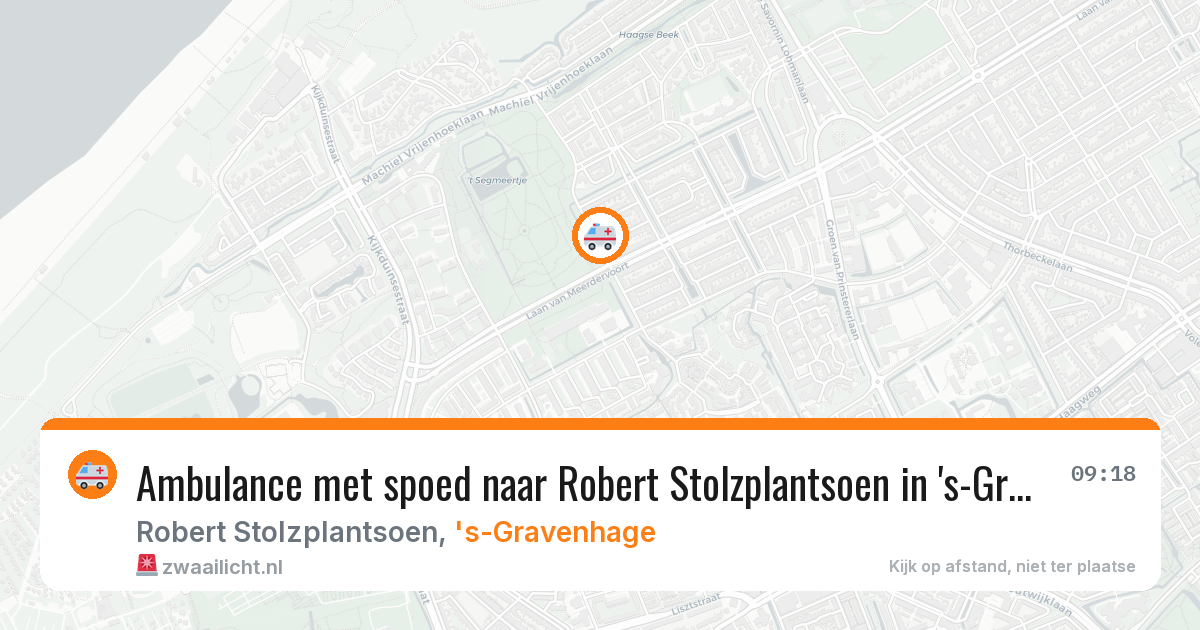 Ambulance met spoed naar Robert Stolzplantsoen in 's-Gravenhage — 8 jun 2026