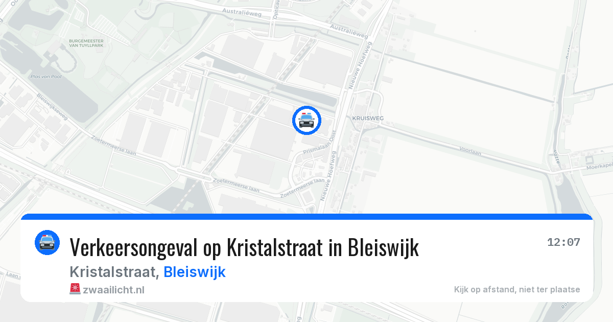 Verkeersongeval op Kristalstraat in Bleiswijk — 8 mei 2026