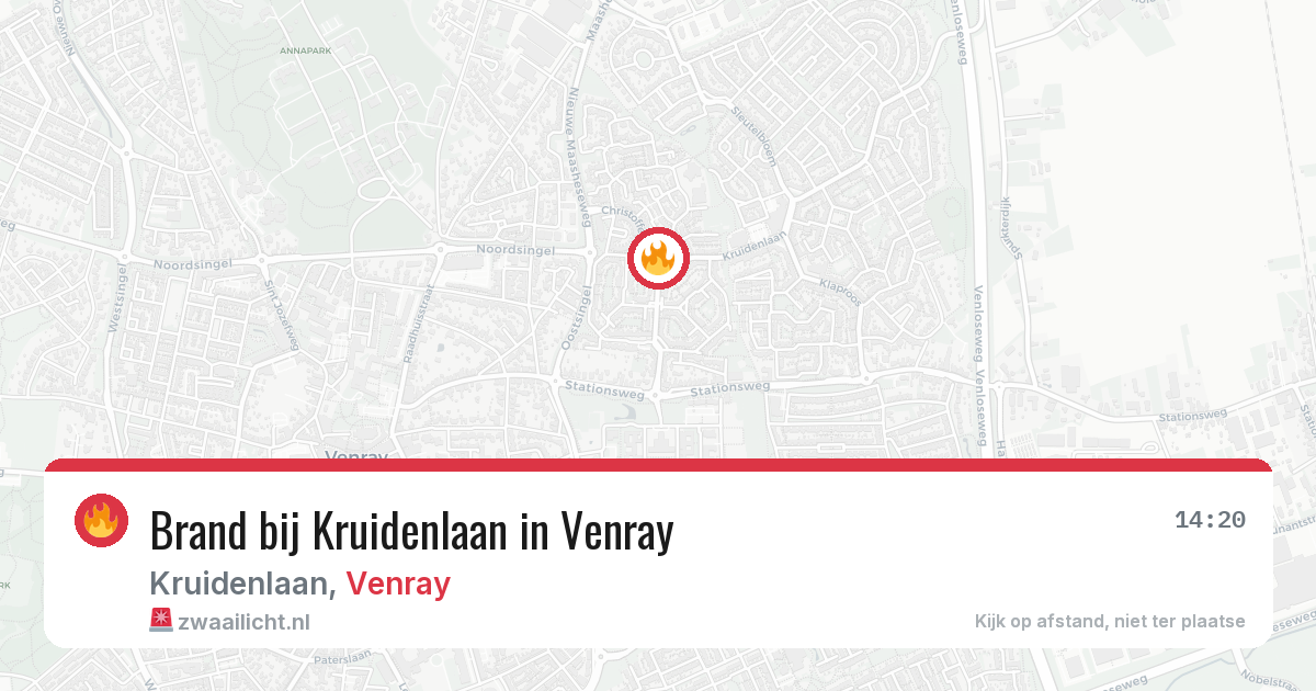 Brand bij Kruidenlaan in Venray — 6 jul 2026