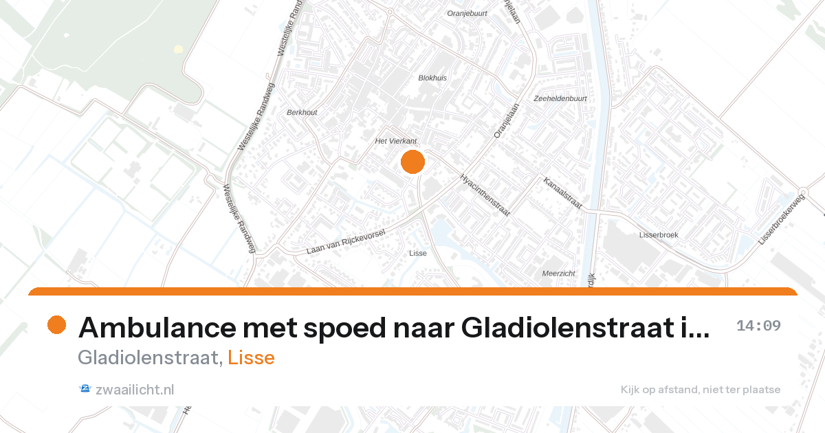 Ambulance met spoed naar Gladiolenstraat in Lisse — 6 mei 2026