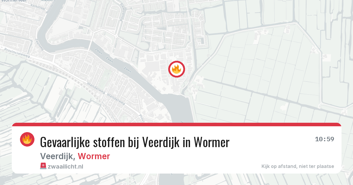 Gevaarlijke stoffen bij Veerdijk in Wormer — 1 jul 2026