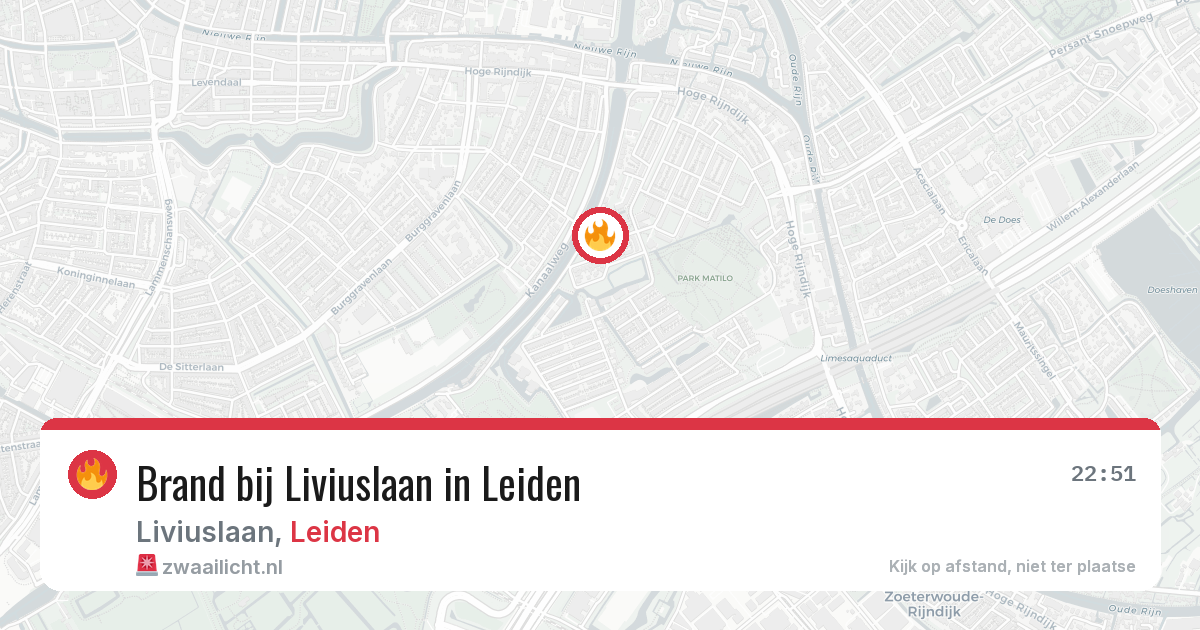 Brand bij Liviuslaan in Leiden — 20 jul 2026