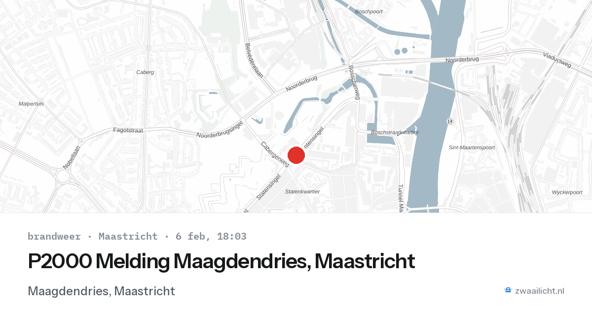P2000 Melding Maagdendries, Maastricht — 6 feb 2026