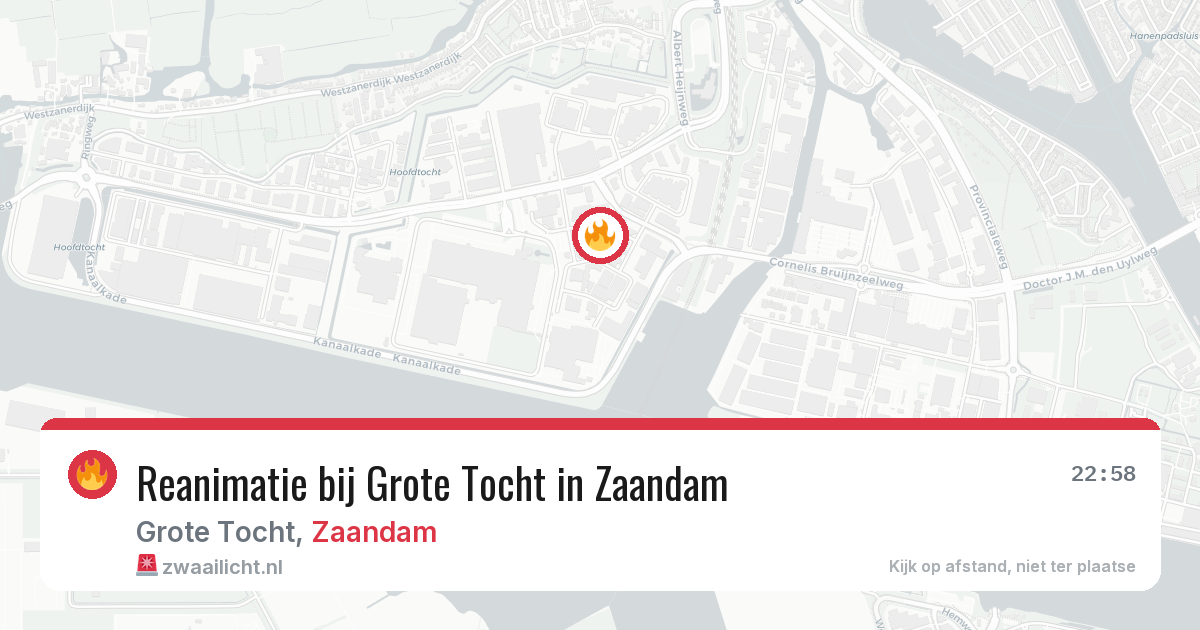Reanimatie bij Grote Tocht in Zaandam — 12 apr 2026