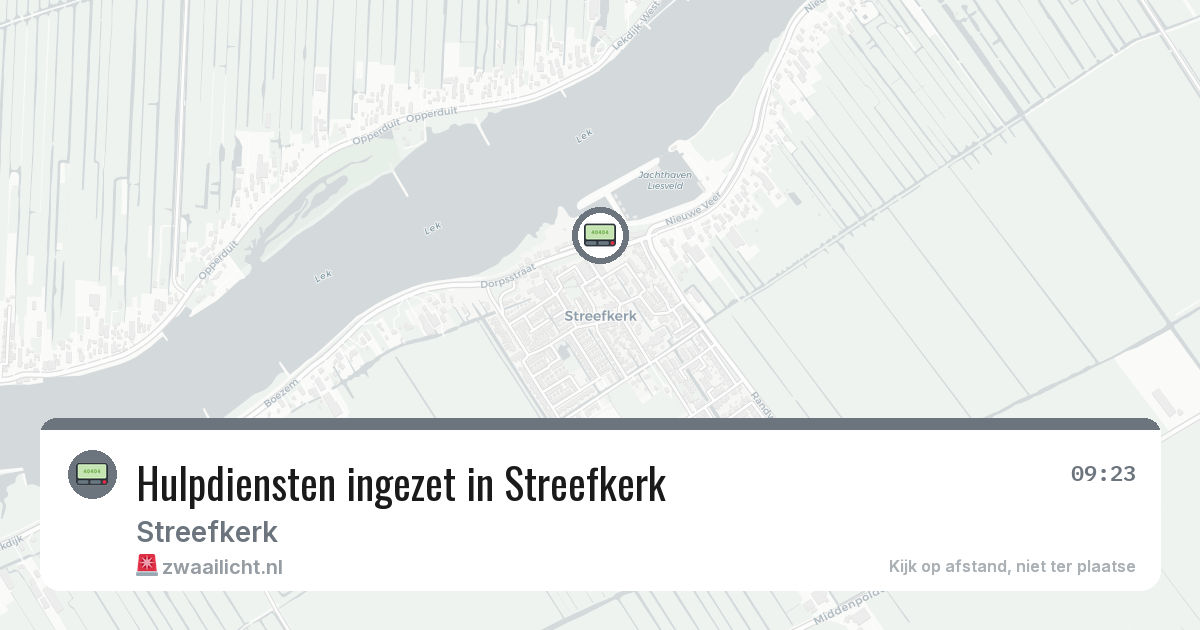 Hulpdiensten ingezet in Streefkerk — 17 mrt 2026 | 🚨 Zwaailicht.nl