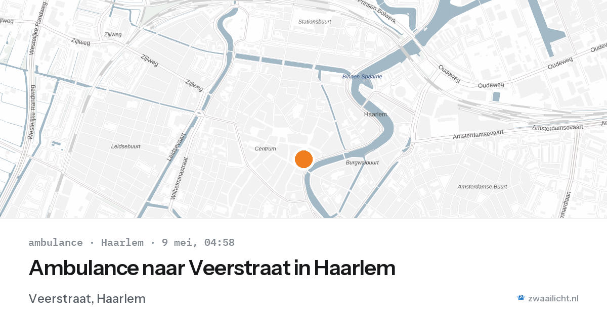 Ambulance naar Veerstraat in Haarlem — 9 mei 2026