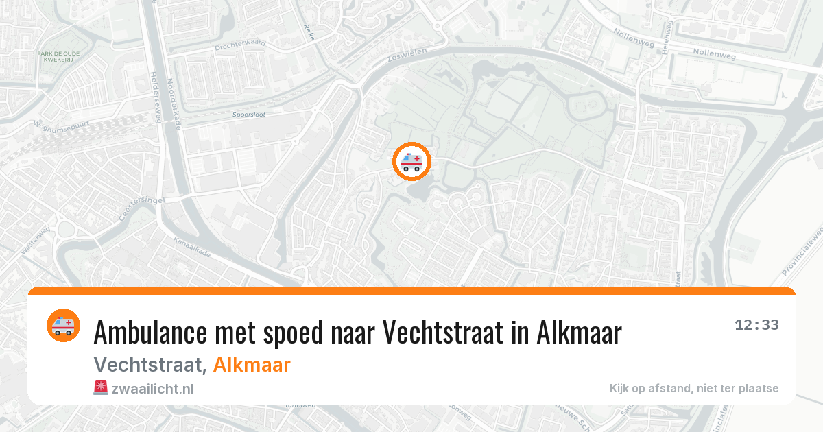 Ambulance met spoed naar Vechtstraat in Alkmaar — 18 jul 2026