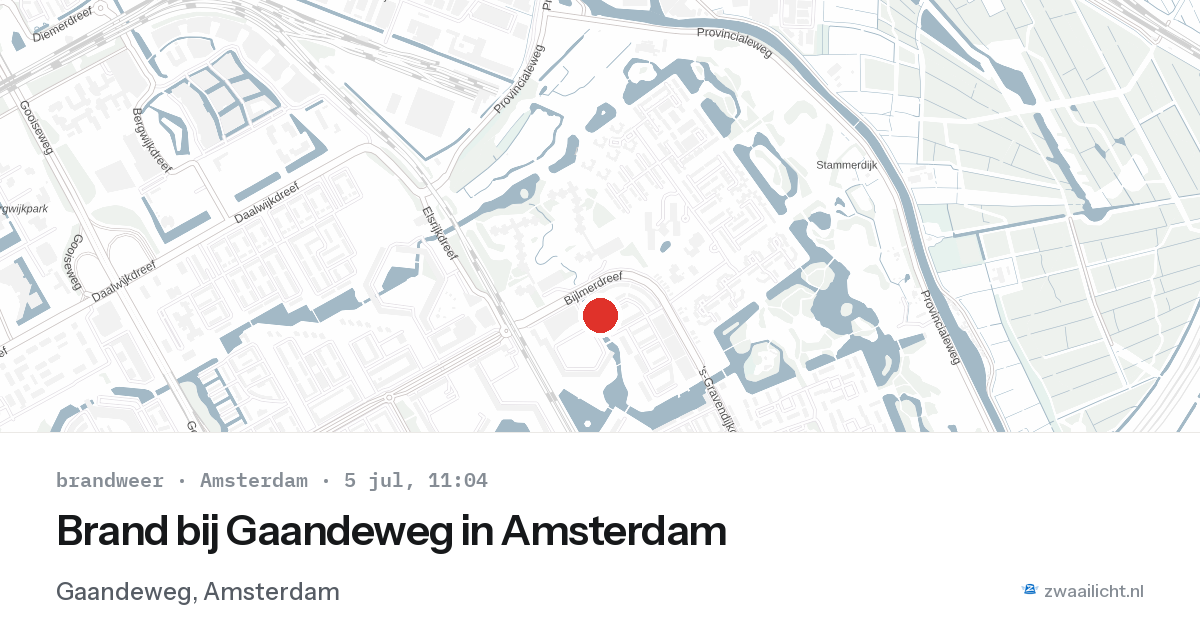 Brand bij Gaandeweg in Amsterdam — 5 jul 2026