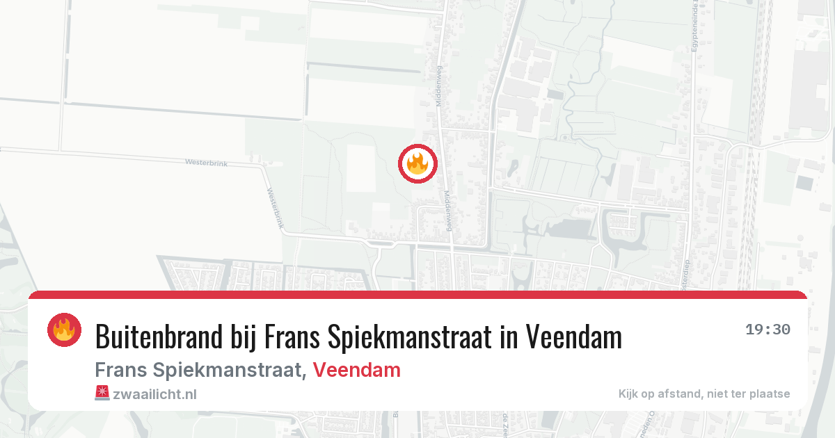 Buitenbrand bij Frans Spiekmanstraat in Veendam — 13 aug 2026