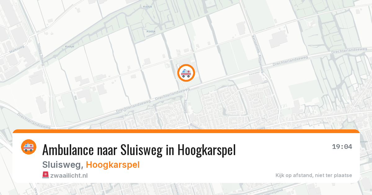 Ambulance naar Sluisweg in Hoogkarspel — 11 aug 2026