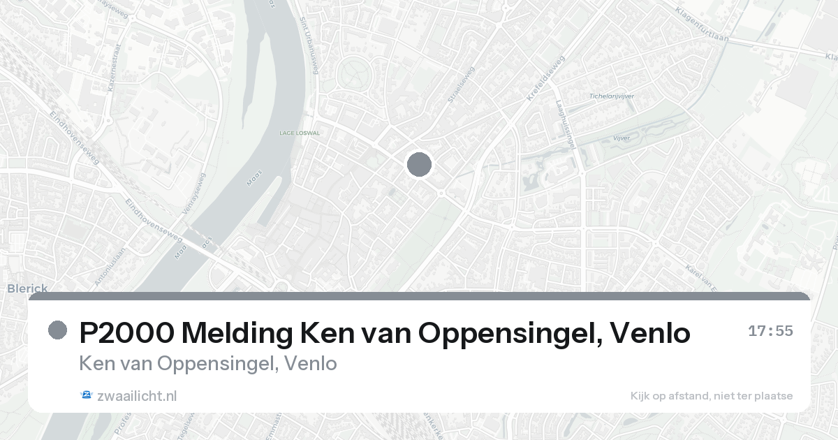 P2000 Melding Ken van Oppensingel, Venlo — 15 aug 2026