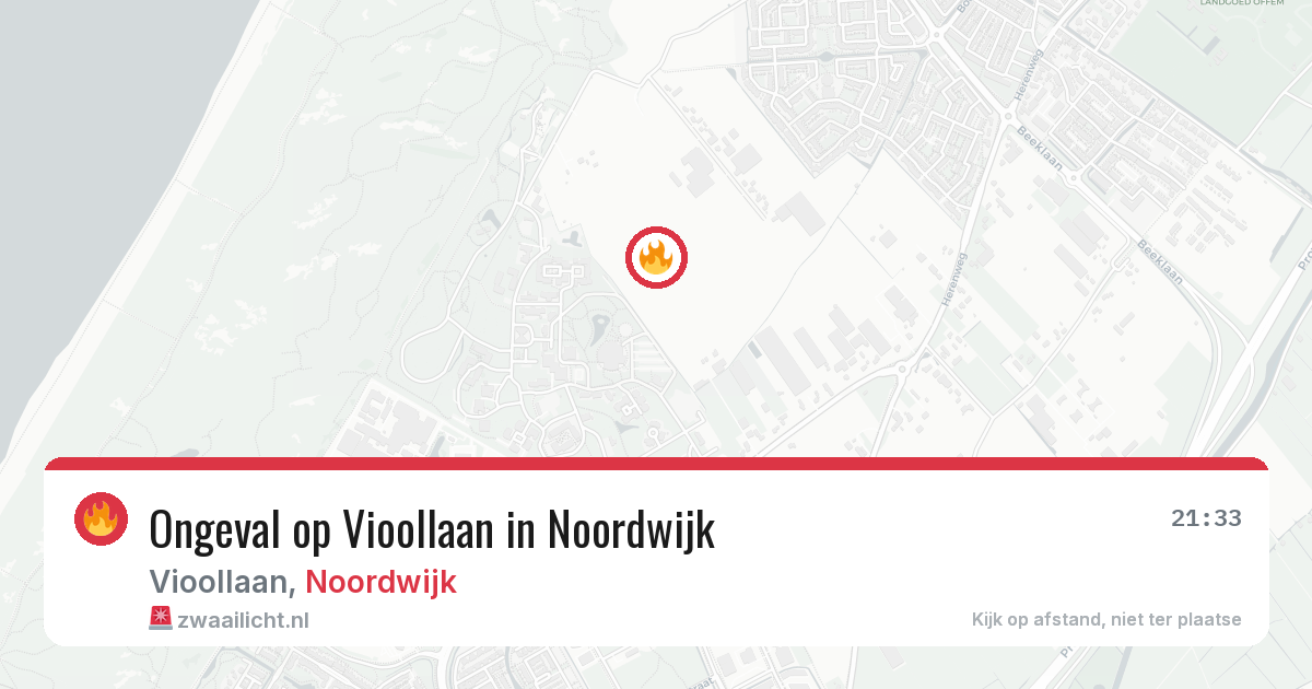 Ongeval op Vioollaan in Noordwijk — 14 mei 2026