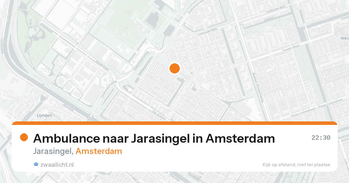 Ambulance naar Jarasingel in Amsterdam — 21 aug 2026