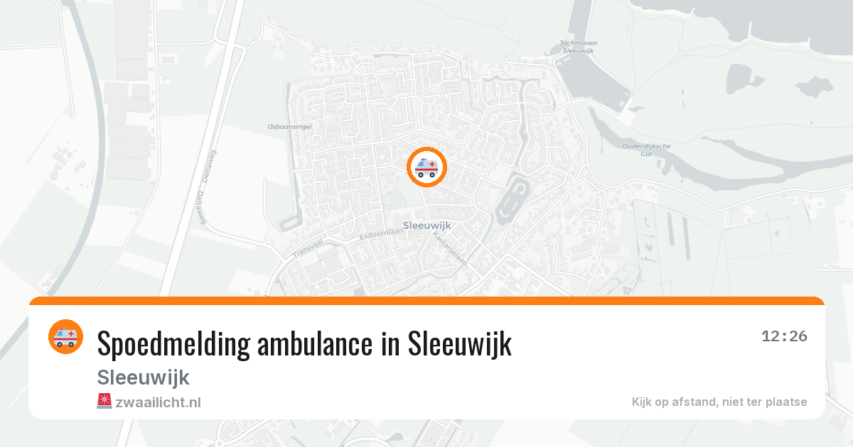 Spoedmelding ambulance in Sleeuwijk — 21 apr 2026