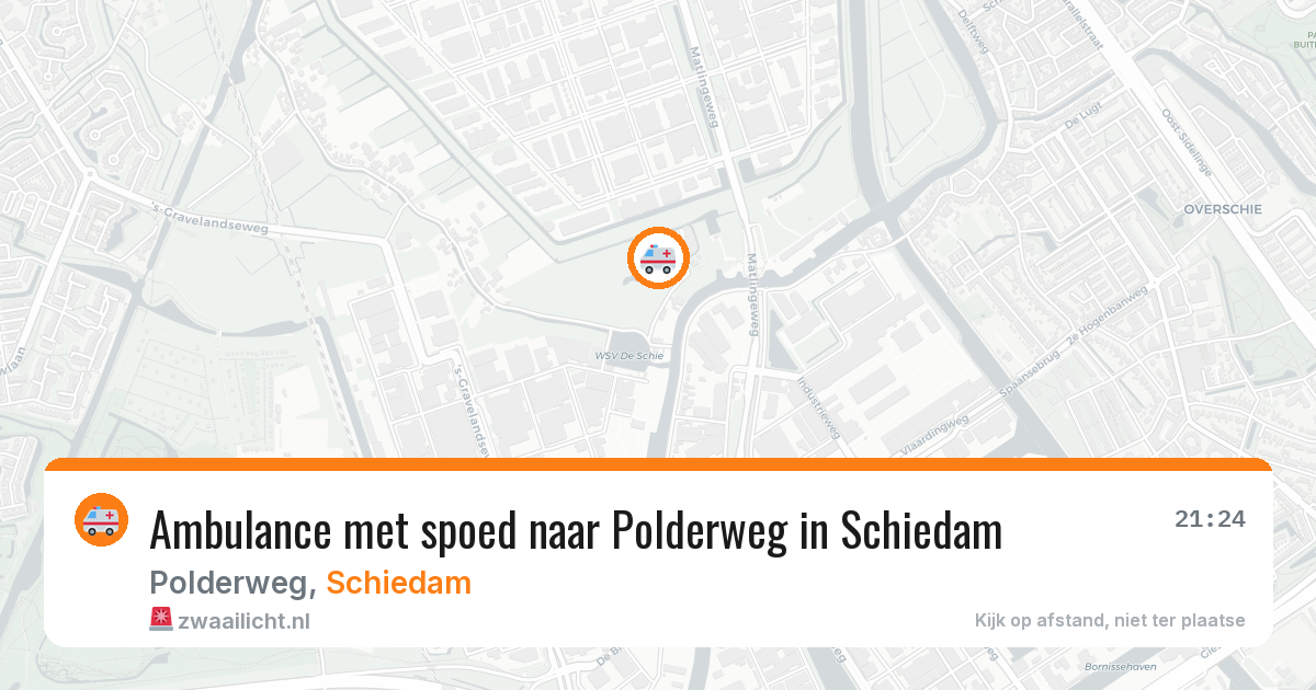 Ambulance met spoed naar Polderweg in Schiedam — 3 jun 2026