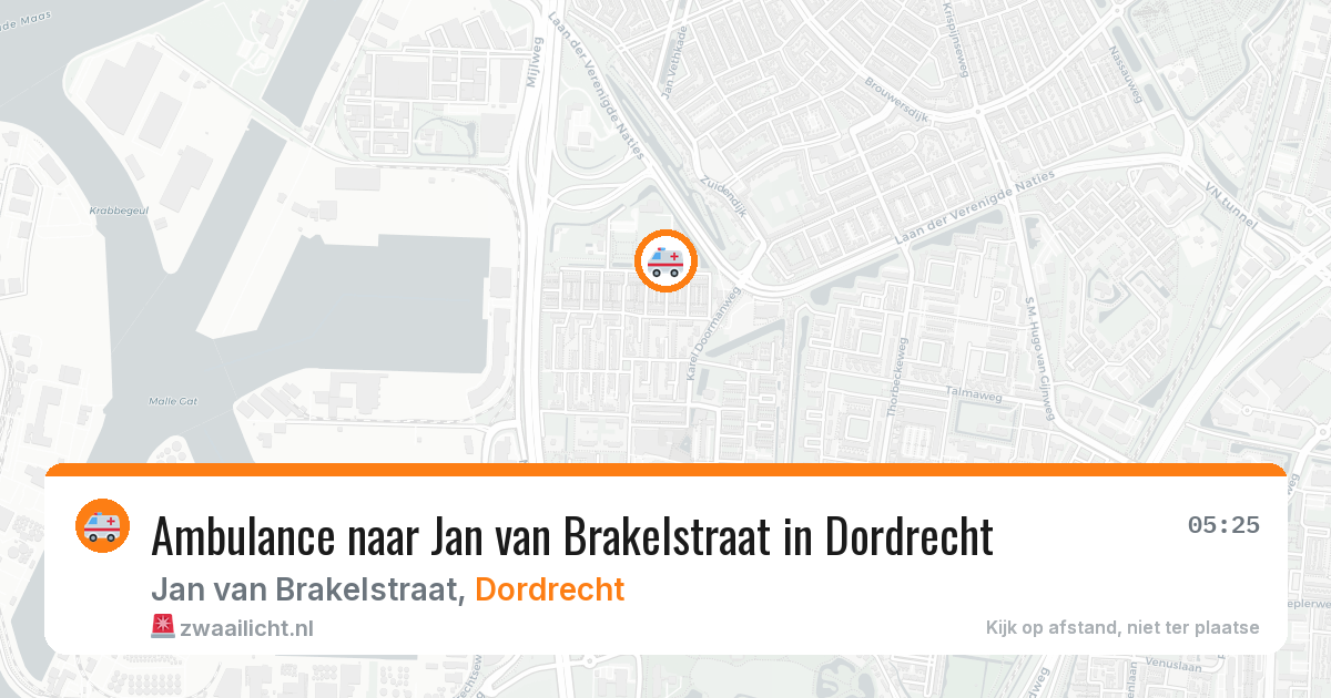 Ambulance naar Jan van Brakelstraat in Dordrecht — 5 jul 2026
