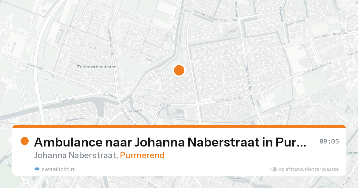 Ambulance naar Johanna Naberstraat in Purmerend — 24 aug 2026