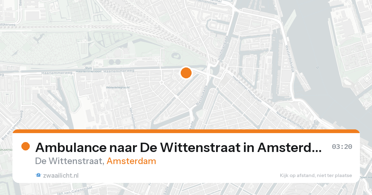 Ambulance naar De Wittenstraat in Amsterdam — 31 mei 2026